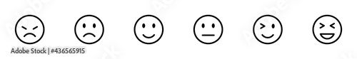Foto Conjunto de iconos emoticones