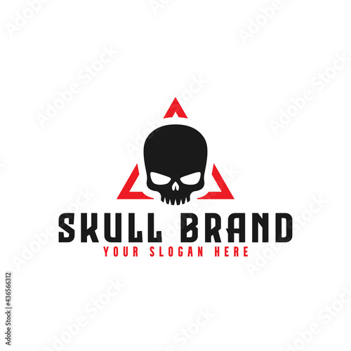 skull logo design for logo template