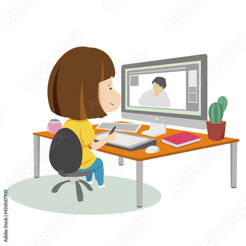 イラストレーターの女性