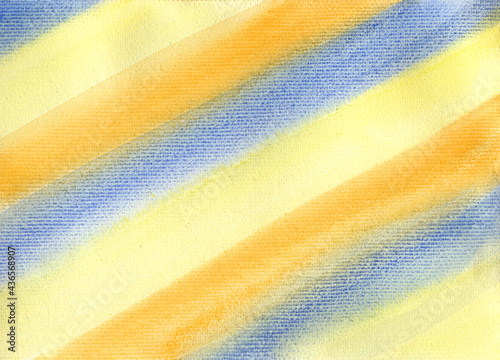 Watercolor paint abstract line gradient Background. Blue, yellow and brown Spot and Blop texture. Backdrop of spots for packaging and web on canvas Backgrounds