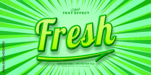 Fresh text, editable text effect
