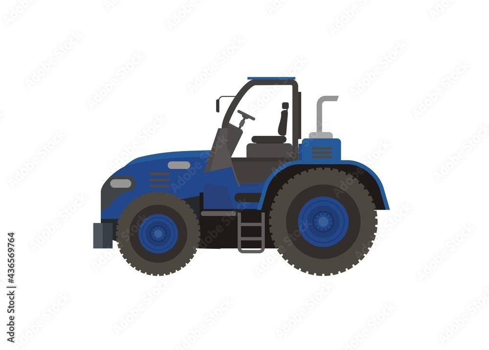 Tractor vehicle simple illustration