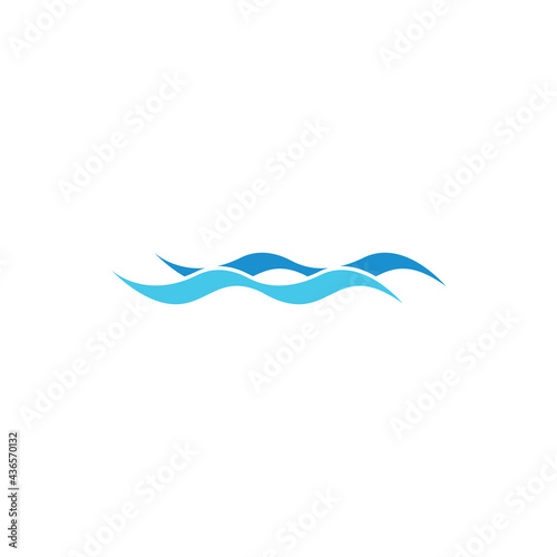 Wallpaper Mural Water Wave Logo Template. vector icon illustration Torontodigital.ca