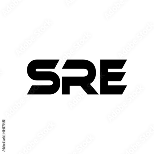 SRE letter logo design with white background in illustrator, vector logo modern alphabet font overlap style. calligraphy designs for logo, Poster, Invitation, etc. 