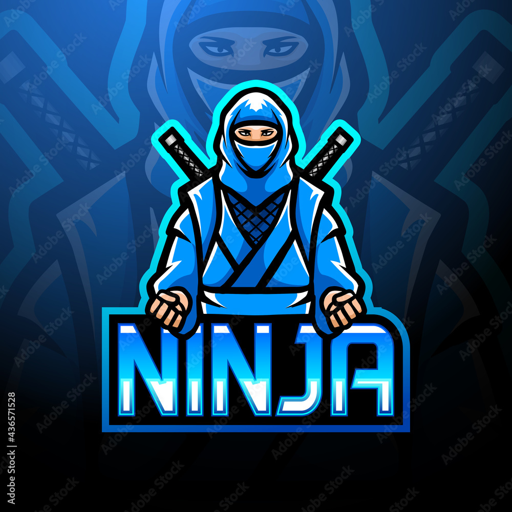 Ninja esport logo mascot design Ninja esport logo mascot design
