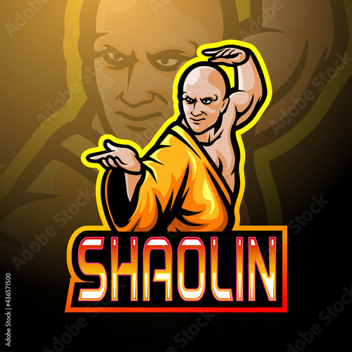 Shaolin esport logo mascot design