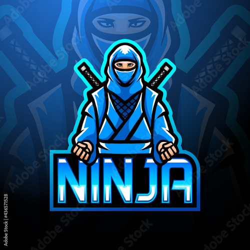 Ninja esport logo mascot design