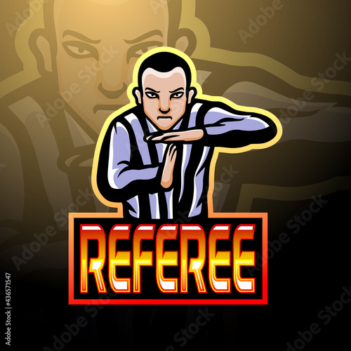 Referee esport logo mascot design