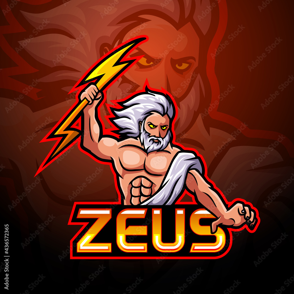 Zeus esport logo mascot design Zeus esport logo mascot design