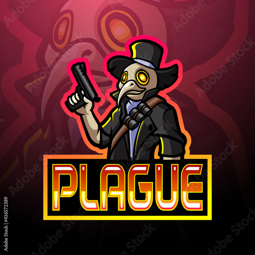 Plague esport logo mascot design