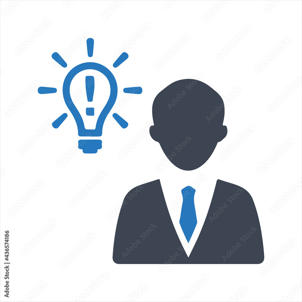 Business idea icon. Vector and glyph Business idea icon. Vector and glyph