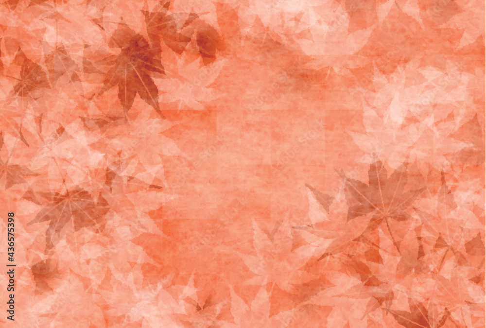 Fototapeta premium 紅葉 もみじ 和紙 背景
