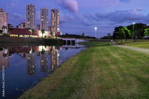 purplu sky - lake small cite - country small town Indaiatuba photo