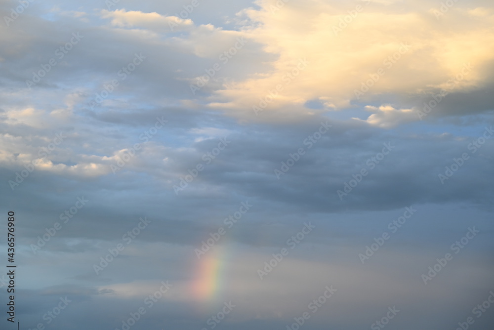 rainbow with cloud