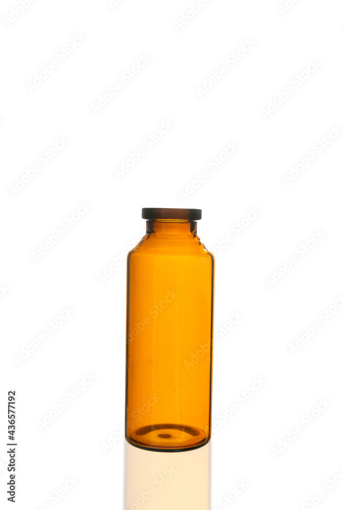 Medicine bottle of glass isolated on white background. Medicine bottle of glass isolated on white background.