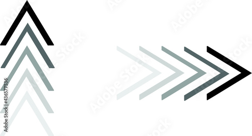 triangle arrow icon on white background