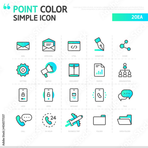 Gradient point color simple Business icon
