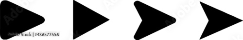 triangle arrow icon on white background