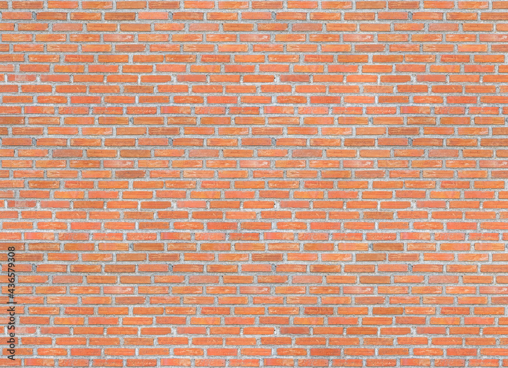 Red Brick Wall Seamless Pattern Texture Background.