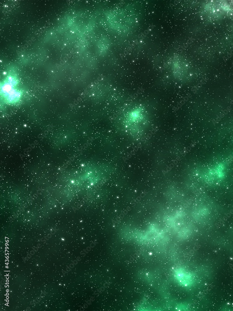 Green and silver galaxy