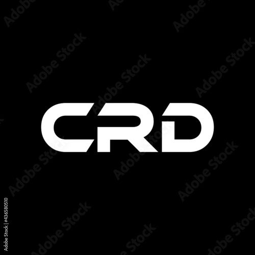 CRD letter logo design with black background in illustrator, vector logo modern alphabet font overlap style. calligraphy designs for logo, Poster, Invitation, etc.
