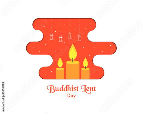 Buddhist Lent Day Geometric Illustration