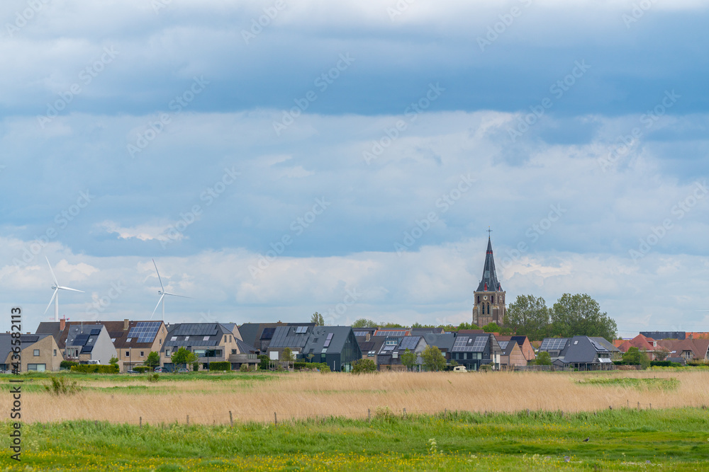 Church whit many clouds