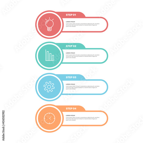 Flat table of contents infographic. - Vector.