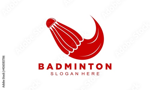 Red cock badminton logo