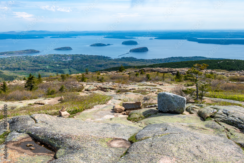 Cadillac Mountain in Acadia National Park in the Spring