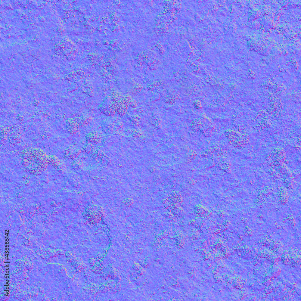 Normal map texture of stone plaster stucco wall seamless tillable