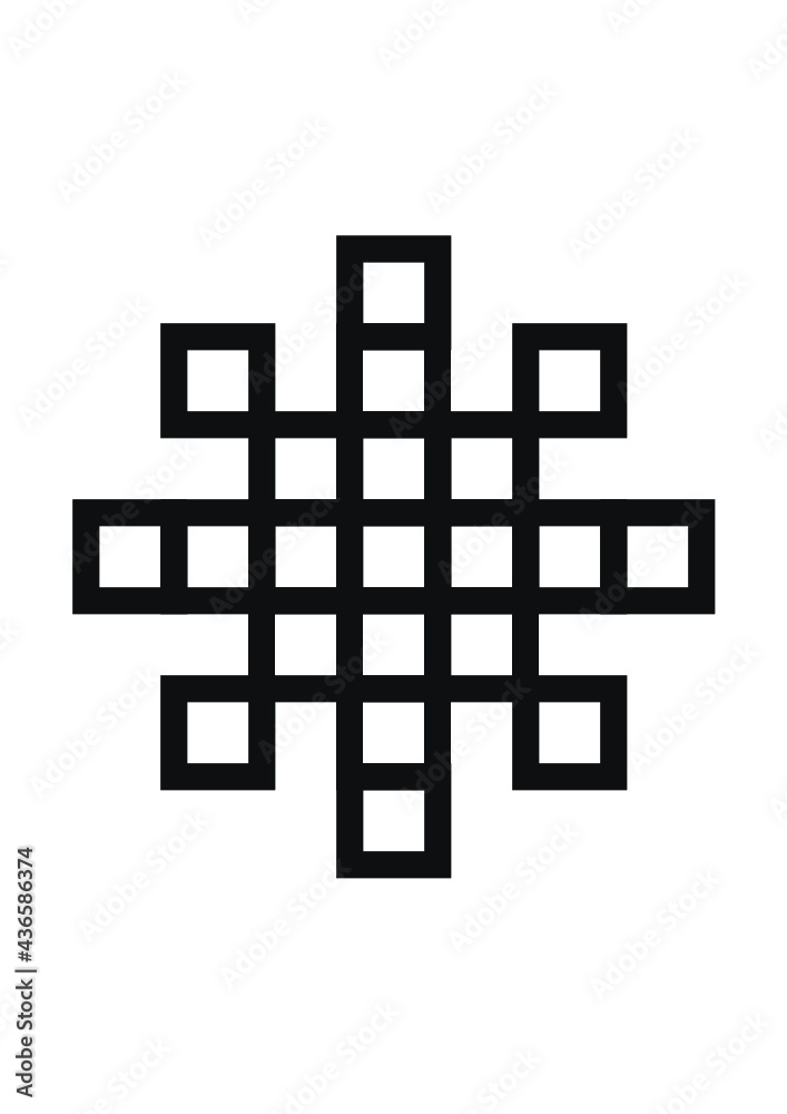 black and white square