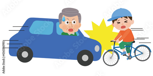 交通事故　子供と接触　イラスト
