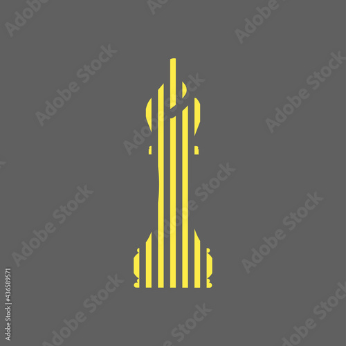 Vector illustration of chess bishop pieces icon. Chess bishop pieces in digital / pixel style