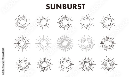 いろいろな放射線・光線・sunburst ray