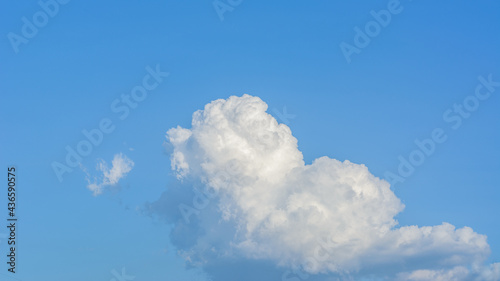 Cloud on blue sky background with copy space.