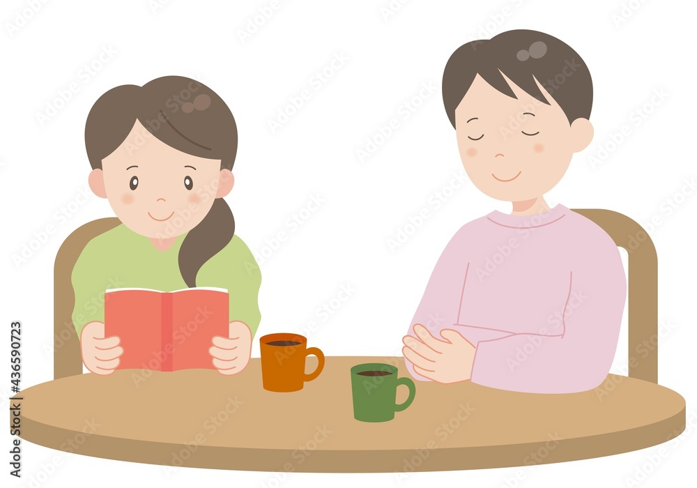 思い思いに時間を過ごす夫婦