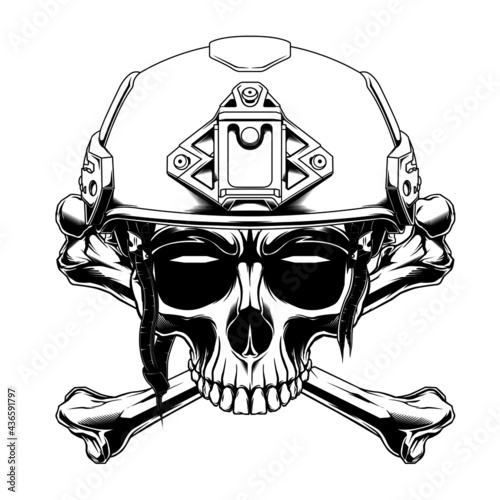 tactical soldier black and white color