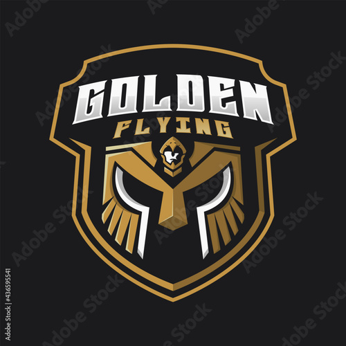 robot eagle esport logo design.