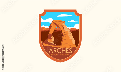 Arches national park vector