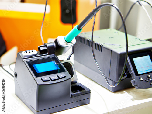 Digital soldering station with iron