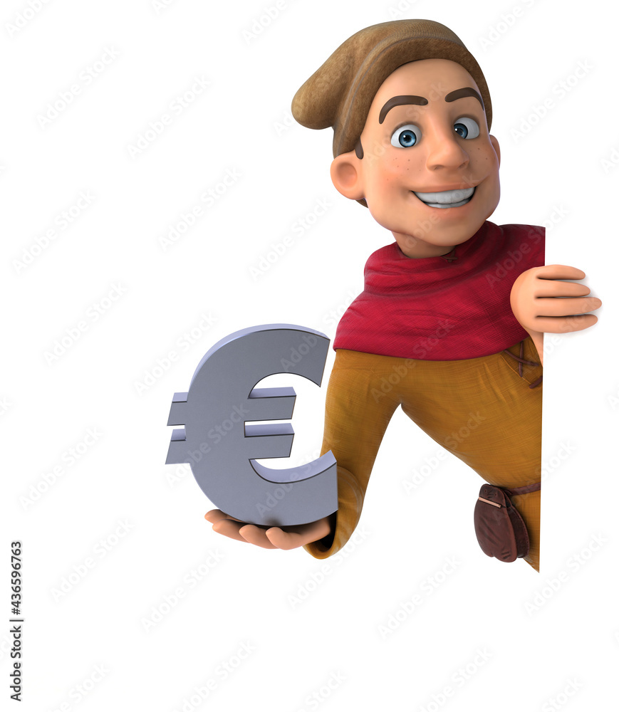 3D Illustration of a medieval historical character 3D Illustration of a medieval historical character
