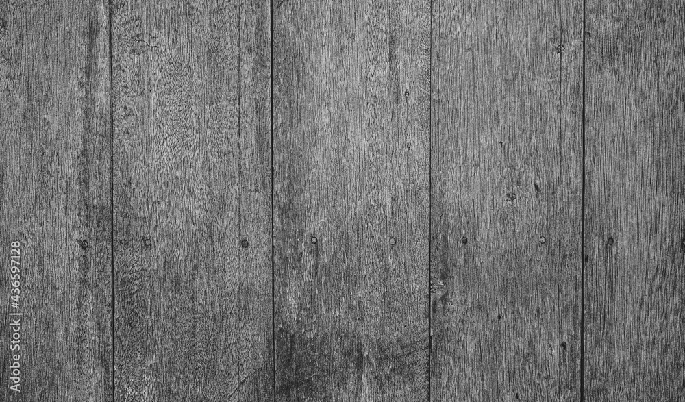 Naklejka premium Dark and old wood plank texture can be use as background