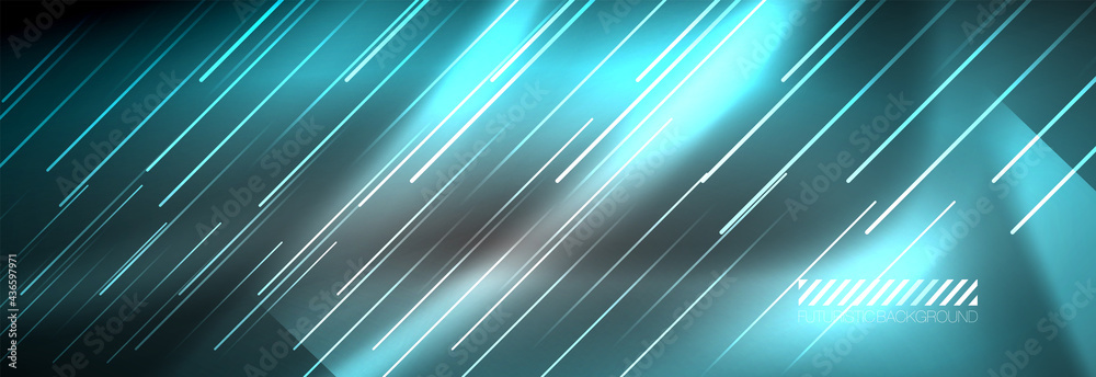 Neon glowing lines, magic energy and light motion background. Vector wallpaper template Neon glowing lines, magic energy and light motion background. Vector wallpaper template