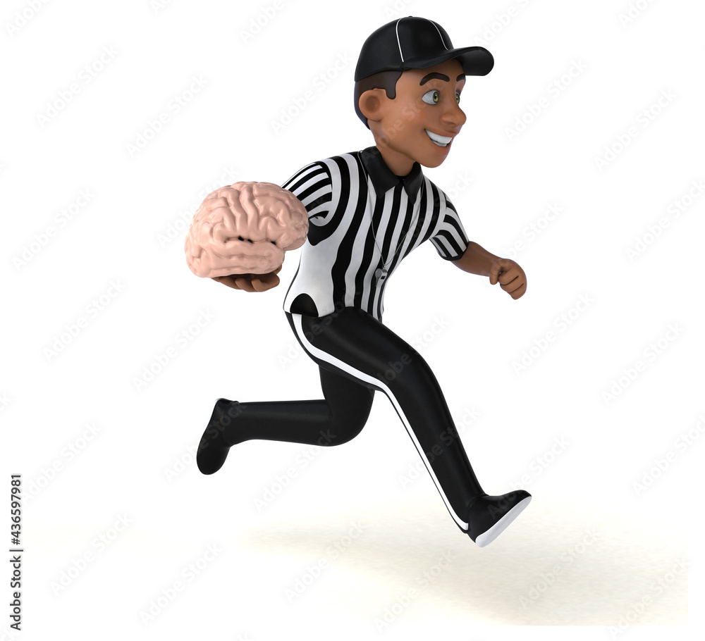 Fun 3D Illustration of an american Referee Fun 3D Illustration of an american Referee