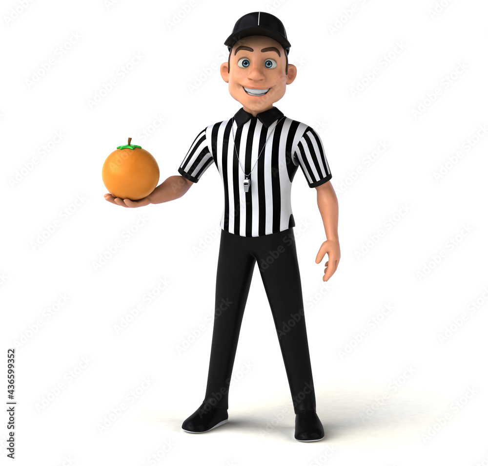 Fun 3D Illustration of an american Referee Fun 3D Illustration of an american Referee