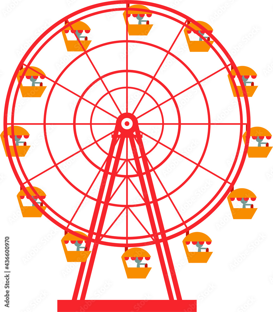 Ferris wheel vector icon or illustration isolated on white background Ferris wheel vector icon or illustration isolated on white background
