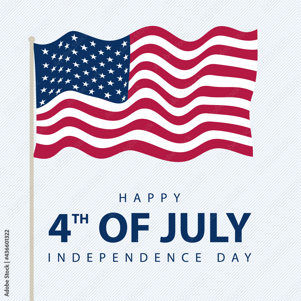 Greeting card for celebration Independence day of America. USA flag modern concept banner. American patriotic design, vector illustration. Greeting card for celebration Independence day of America. USA flag modern concept banner. American patriotic design, vector illustration.