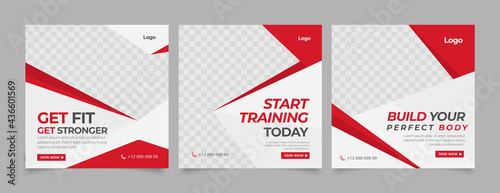 Gym Fitness social media post template