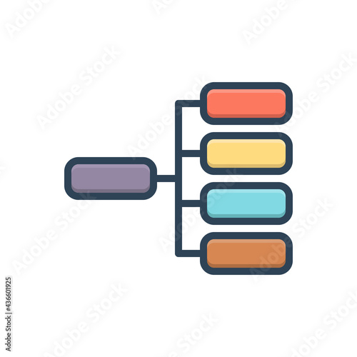 Color illustration icon for product website